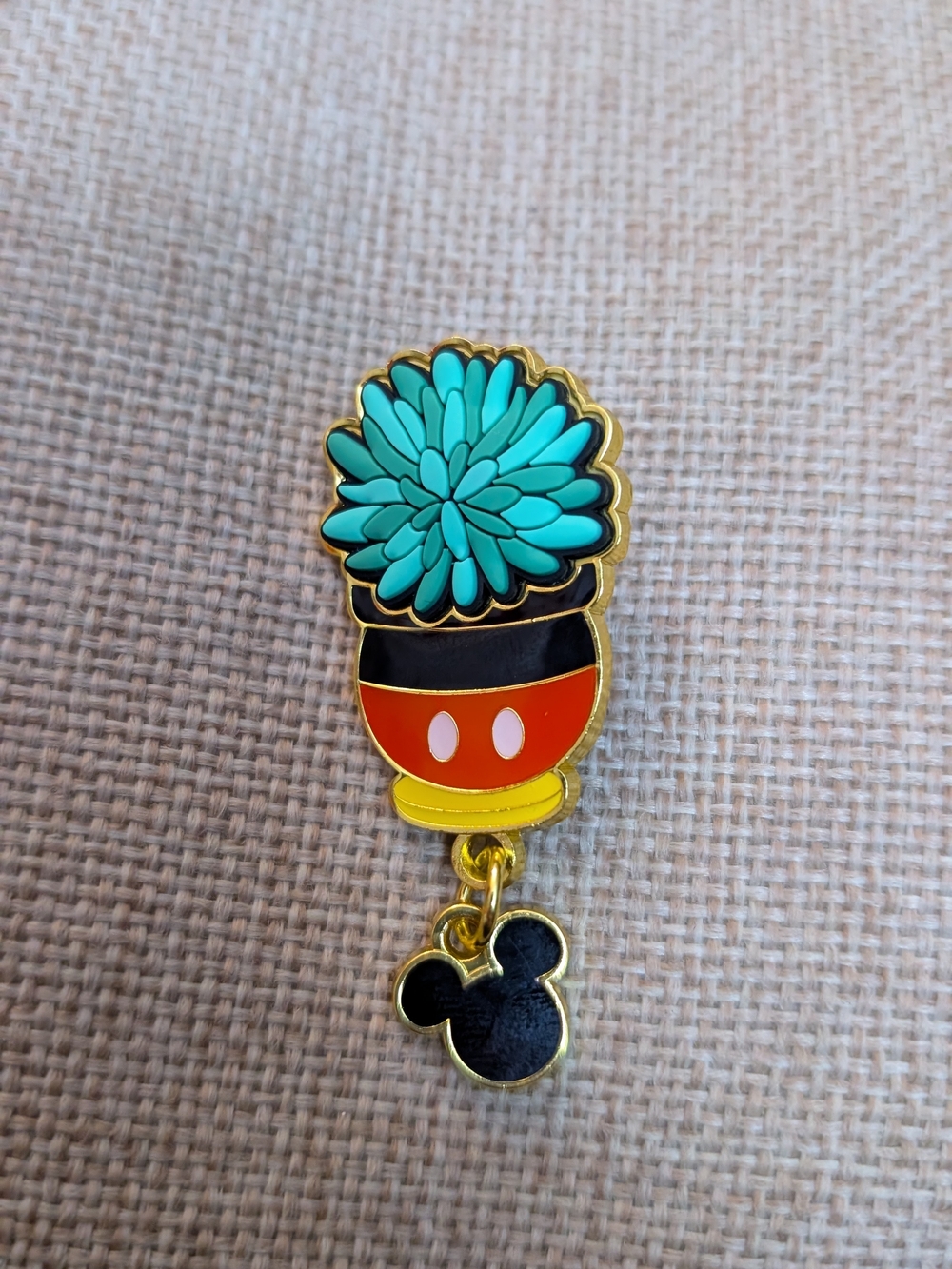 Loungefly pin Disney Mickey Mouse  Succulent Dangle Enamel